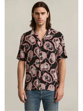AllSaints Islandz Short Sleeve Button Down Shirt